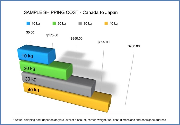 Best shipping options to Japan